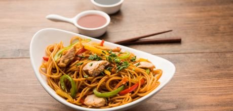 Savor our Chicken Chow Mein, a classic chinese chicken chow mein dish with stir-fried noodles, vegetables, and tender chicken.