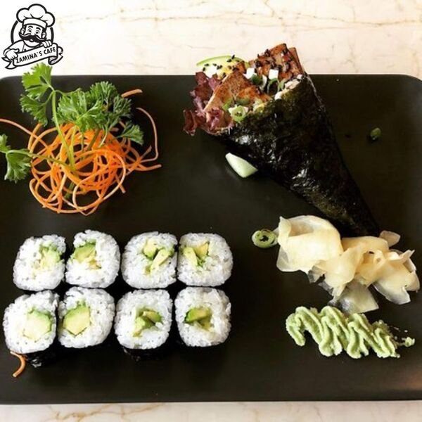 Enjoy our Avocado Norimaki, a delicious asian vegetarian meal, featuring fresh avocado and rice rolls.Order Online!