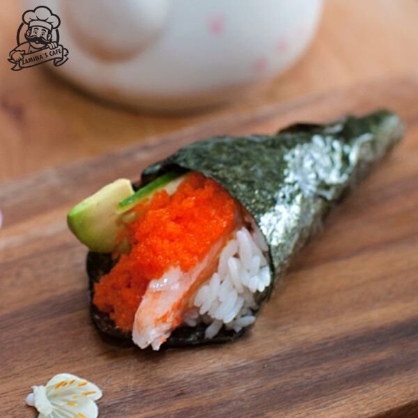 Try our California Temaki, a popular choice at the best asian restaurants, featuring crab, avocado, and cucumber in a hand roll.