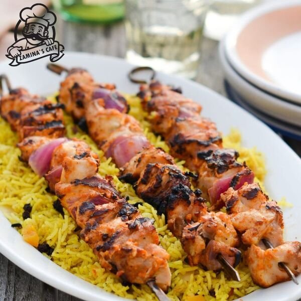 Enjoy our Chicken Kebab, a savory asian halal food delight, marinated with spices and grilled to perfection.Order Online!