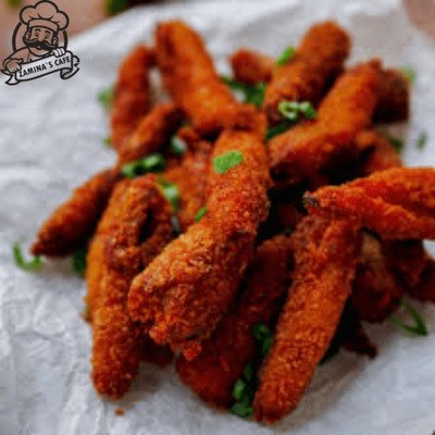 Savor our Finger Fish, a popular asian fast food option, offering crispy and delicious fish fingers, perfect for a quick bite.