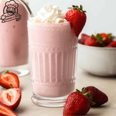 Savor our Strawberry Shake, a refreshing asian drink made with fresh strawberries and creamy milk, ideal for any time.